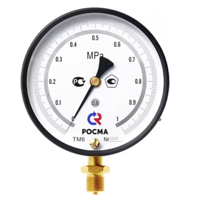Манометр Росма ТМ-610РМТИ.00 (0-0.6 кгс/см2) M20x1.5 0.6 ЗП, общетехнический 150 мм, манометр точных измерений, радиальное присоединение, 0-0.6 кгс/см2, резьба M20x1.5, класс точности 0.6