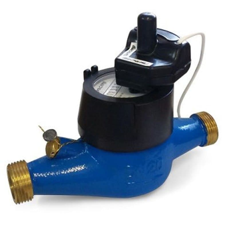 Счетчик холодной воды крыльчатый многоструйный Пульсар М Тепловодохран Ду32 Ру16 резьбовой, импульсный, до 50°С, L=260 мм, в комплекте с монтажным набором