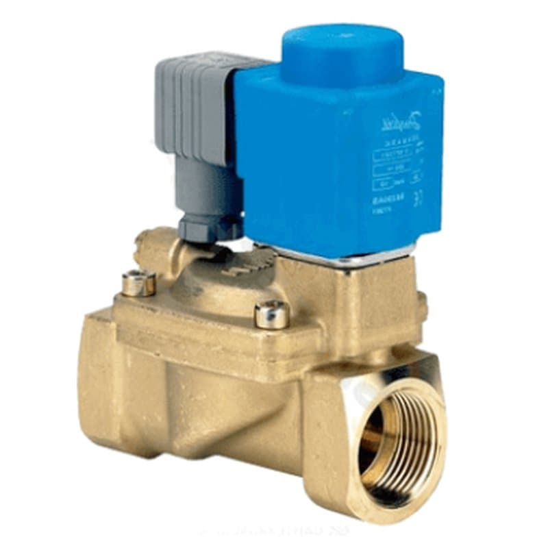 Клапан электромагнитный Danfoss EV220W 1 1/2 Ду40 Ру16 латунный, муфтовый, нормально открытый, серия 10-50, с катушкой AS230CS (042U436832)