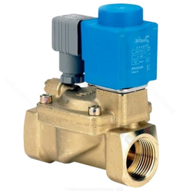 Клапан электромагнитный Danfoss EV220W 1 1/2 Ду40 Ру16 латунный, муфтовый, нормально открытый, серия 10-50, с катушкой AS024DS (042U436802)