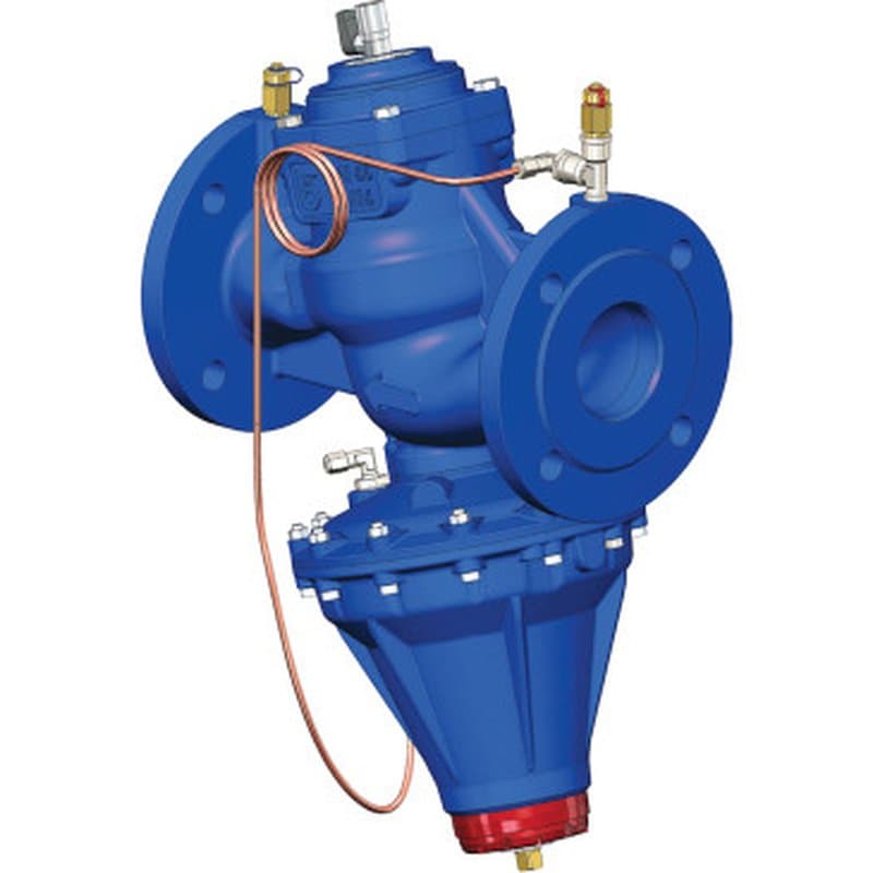 Клапан балансировочный Giacomini R206CF-HIGH Ду100 Ру16 Рп80-160 автоматический, фланцевый, Kvs106.7 м3/ч, регулируемый перепад давления 80-160 кПа, в комплекте с импульсной трубкой, корпус - чугун