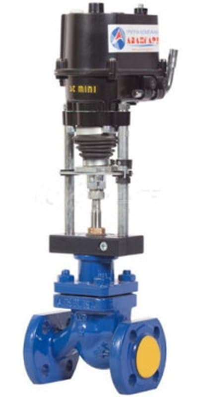 Клапан регулирующий КР 25нж947нж Ду50 Ру25 с приводом ST 0