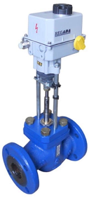 Клапан регулирующий РК 25c945нж Ду80 Ру25 стальной с ЭИМ Regada ST 0, 150 град.