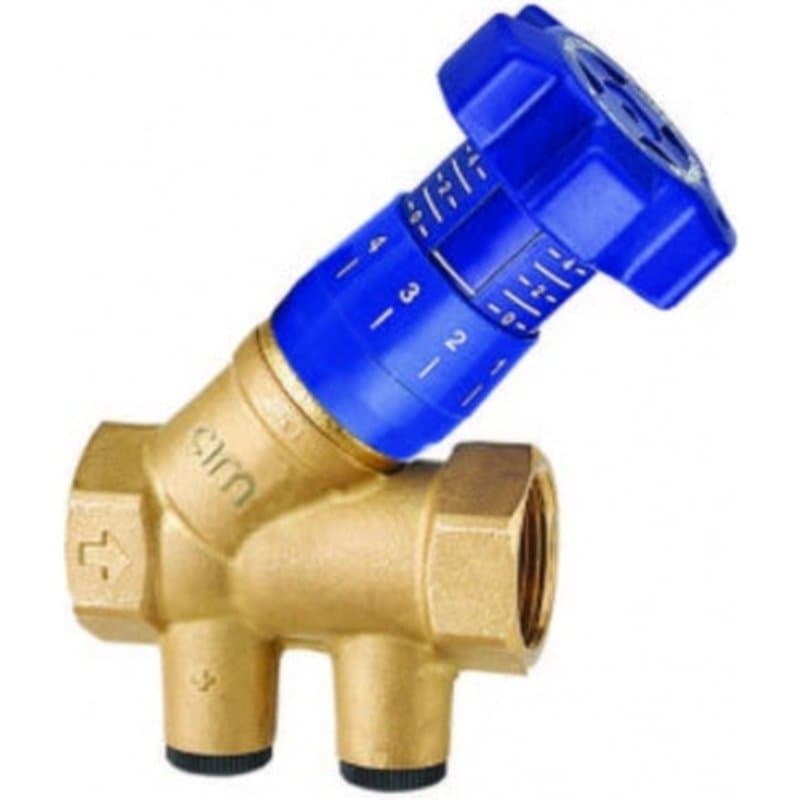 Клапан балансировочный MVI BL.220 1 1/4 Ду32 Ру25 ручной, муфтовый, латунный, внутренняя резьба, с наклонным штоком