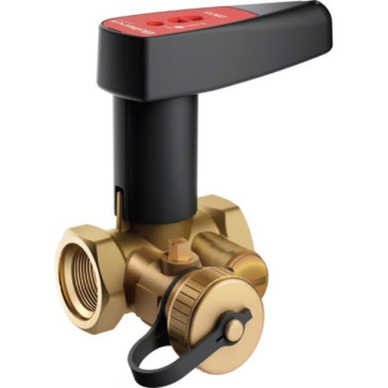 Клапан запорный BROEN BASIC 3/4 Ду20 Ру25 Kvs=4.65м3/ч латунный, внутренняя резьба, рукоятка