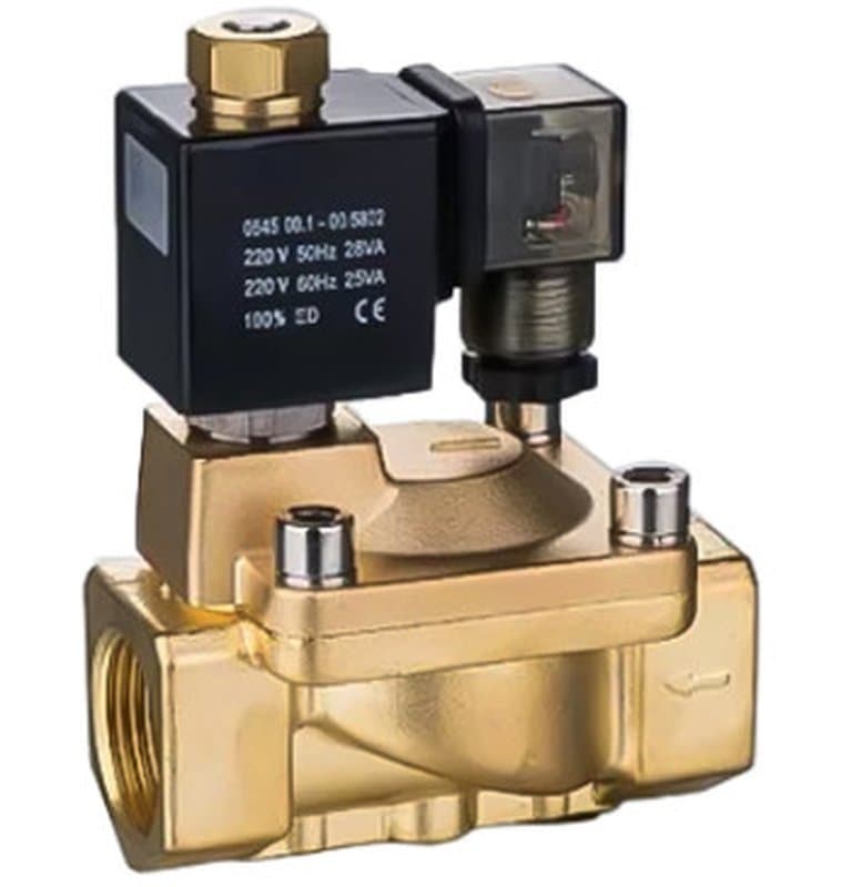 Клапан электромагнитный соленоидный VS2W-400V-PU-NC 3/8 Ду10 10 атм корпус латунь, пилотный, VITON, катушка 24В