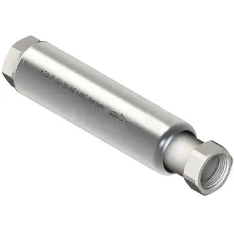 Компенсатор сильфонный осевой Hortum КСО-Р 2 Ду50 Ру16, осевой ход 50 мм (50-16-50), внутренняя резьба, с защитным кожухом и внутренним экраном, длина 285 мм