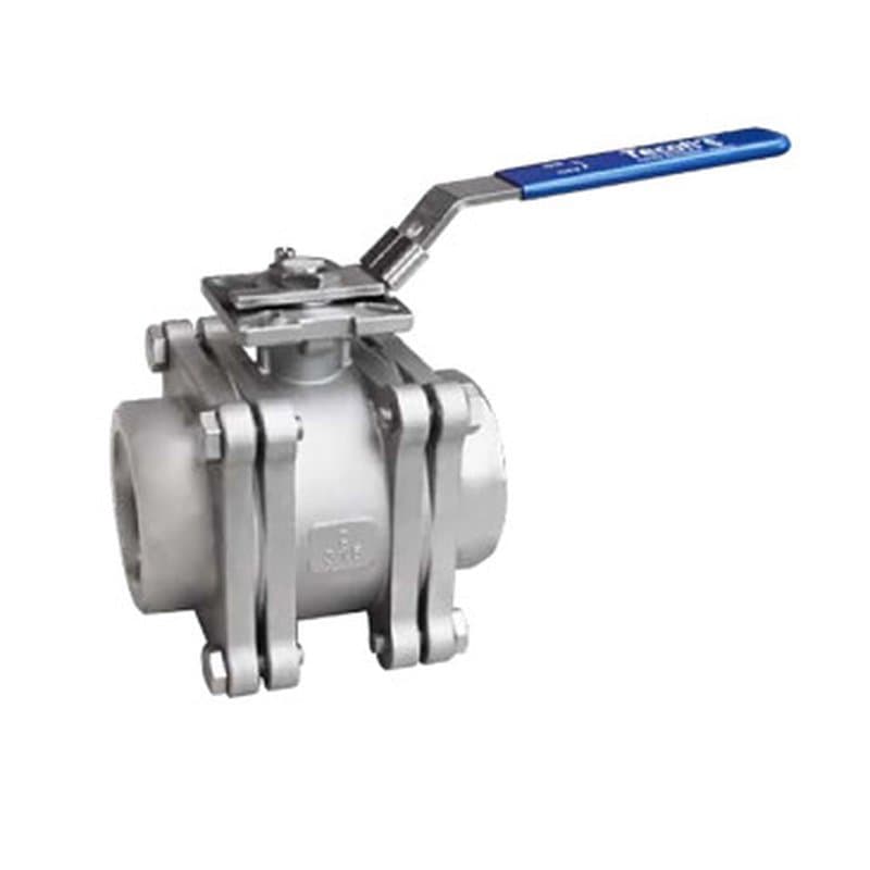 Кран шаровой Tecofi BSE6389-02PV 3/4 Ду20 Ру140 полнопроходной, разборный, трехсоставной, стальной, под приварку