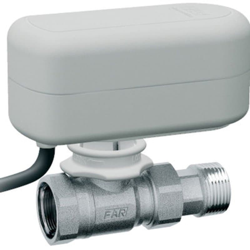 Кран шаровой FAR FA 307177 1 Ду25 Ру16 двухходовой с трёхточечным электроприводом, внутренняя резьба/американка