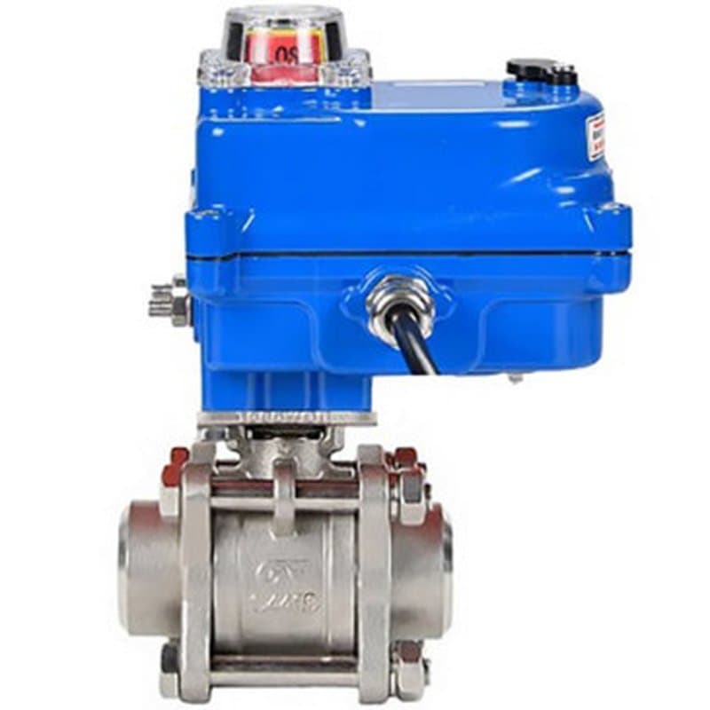 Кран шаровой ABRA-BV61 Ду08 Ру40 проход полный под приварку с эл. приводом 003 blue 12В