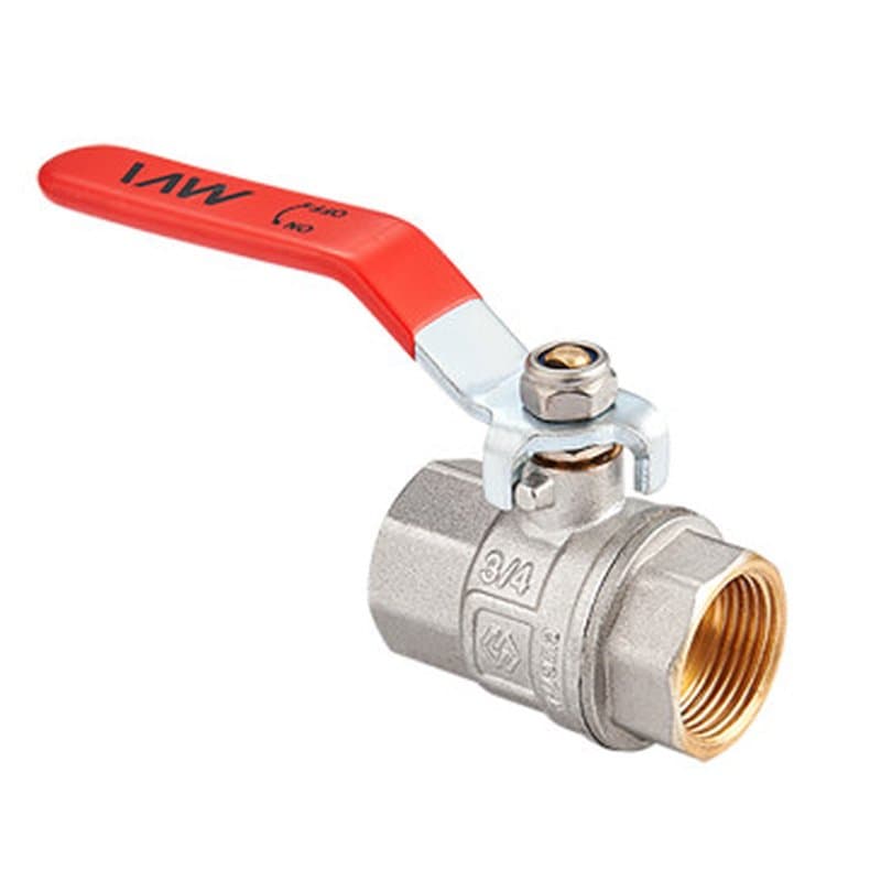 Кран шаровой MVI BV.511 4" Ду100 Ру25 латунный никелированный, внутренняя / внутренняя резьба, управление ручка-рычаг