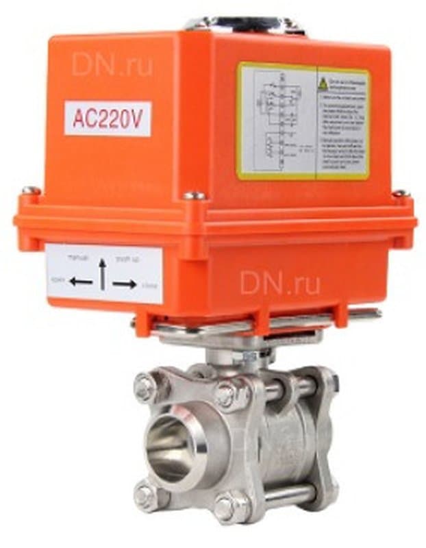 Кран шаровой ABRA-BV11 Ду32 Ру40 проход полный резьбовой с эл.приводом 003 MINI 220В