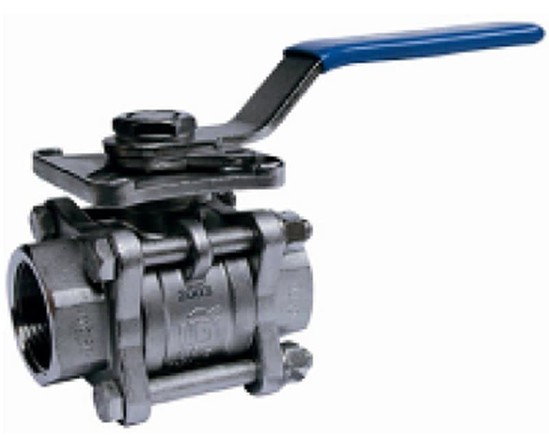 Кран шаровой полнопроходной GENEBRE 2025 08 1 1/2 Ду40 Ру63 нерж. сталь резьбовой с ISO-фланцем