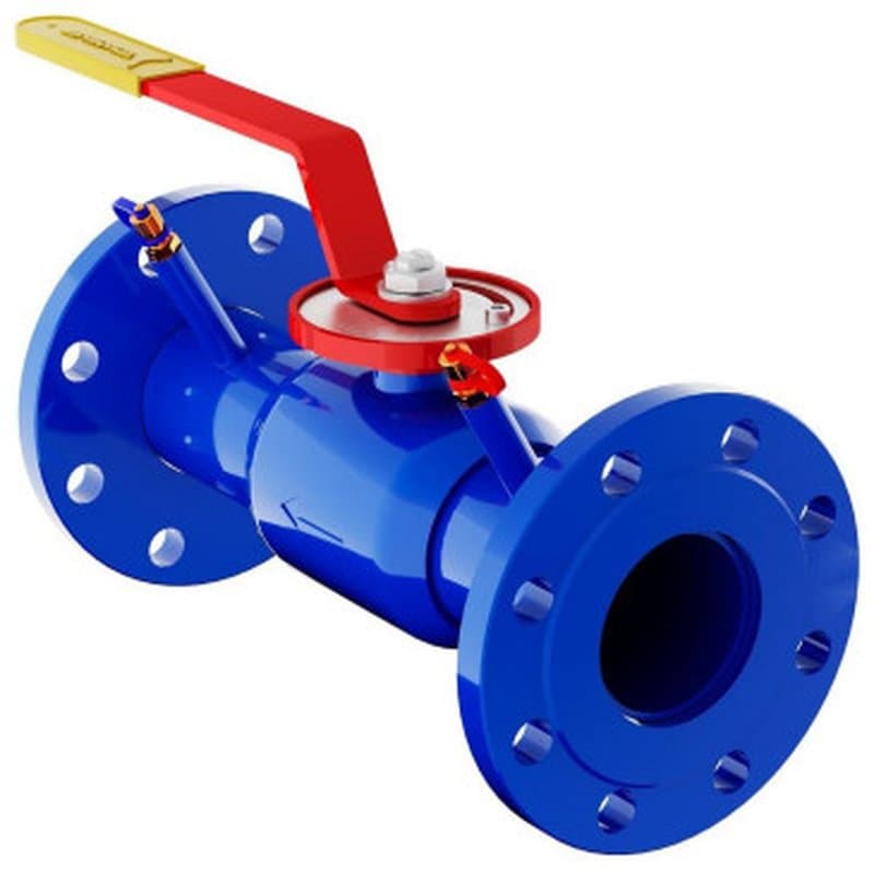 Кран шаровой Маршал 11с67п 11ЦлФ.00.1 Ду25 Ру40 фланцевый, цельносварной стандартнопроходной, сталь 20, управление рукоятка, с измерительными ниппелями