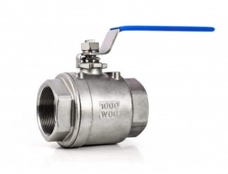 Кран шаровой Китай 2 1/2 Ду65 Ру40 полнопроходной муфтовый, корпус - нержавеющая сталь AISI 316, шар - нержавеющая сталь AISI 316, уплотнение - PTFE, присоединение - внутренняя / внутренняя резьба, управление ручка-рычаг
