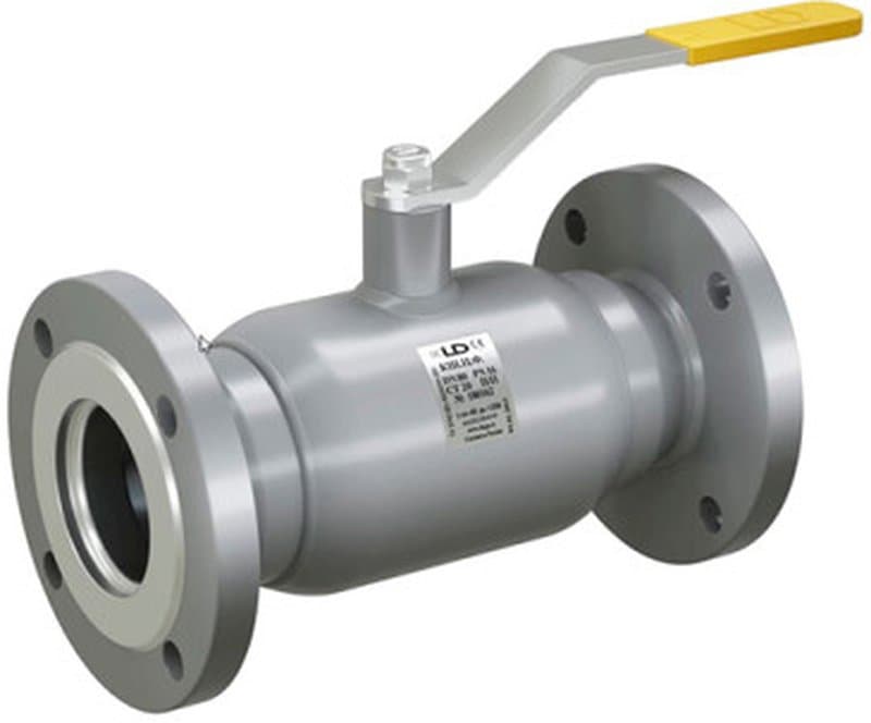 Кран шаровой LD КШЦФ Ду100 Ру16 фланцевый, цельносварной полнопроходной, сталь 20, управление ручка-рычаг, L=230