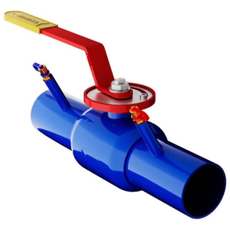 Кран шаровой Маршал 11с67п 11ЦлП.00.1 Ду25 Ру40 цельносварной стандартнопроходной, сталь 20, под приварку, управление рукоятка, с измерительными ниппелями