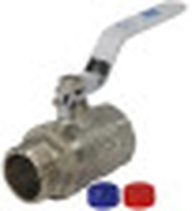 Кран шаровой STI 1 1/4 Ду32 Ру25 муфтовый (муфта-штуцер) полнопроходной, рычаг, корпус-латунь