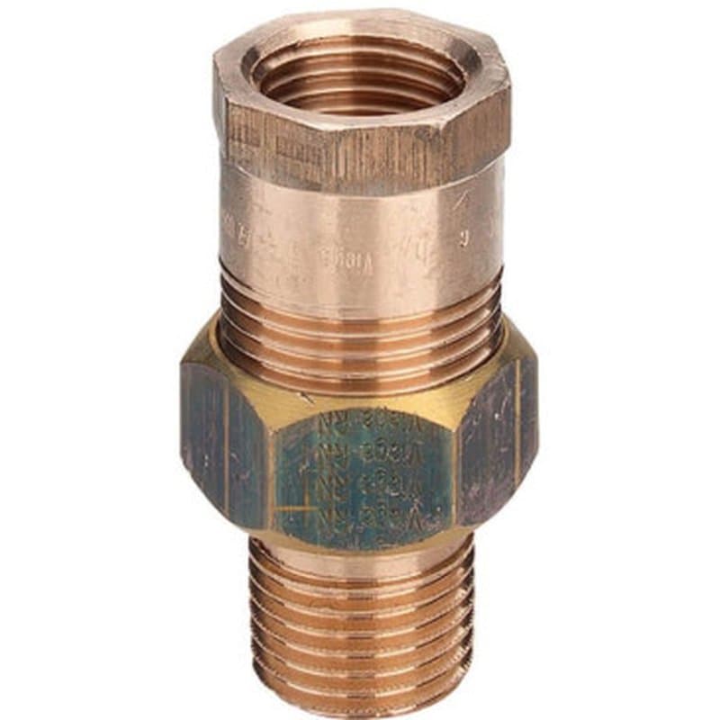 Соединитель Viega 447 1 1/2 Ду40 Ру25 разъёмный, корпус-бронза, с коническим уплотнением, наружная и внутренняя резьба
