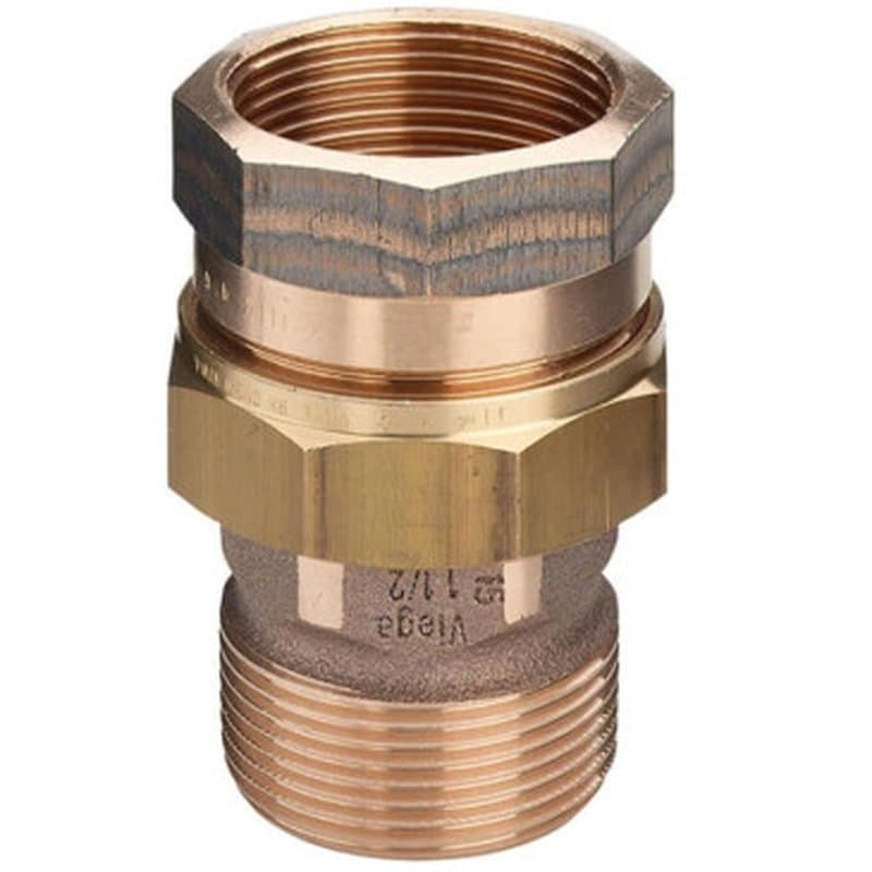 Соединитель Viega 271HB 2 Ду50 Ру25 разъёмный, корпус-бронза, с плоским уплотнением, наружная и внутренняя резьба