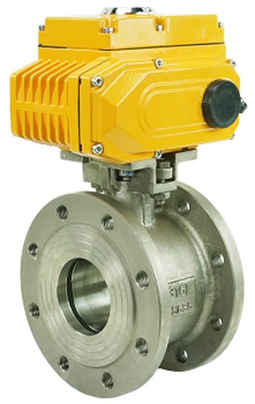 Кран шаровой BV3232P-FP-Fb Ду100 Ру16, корпус - сталь 316, уплотнение - PTFE, полнопроходной, межфланцевый с электроприводом 020 380В