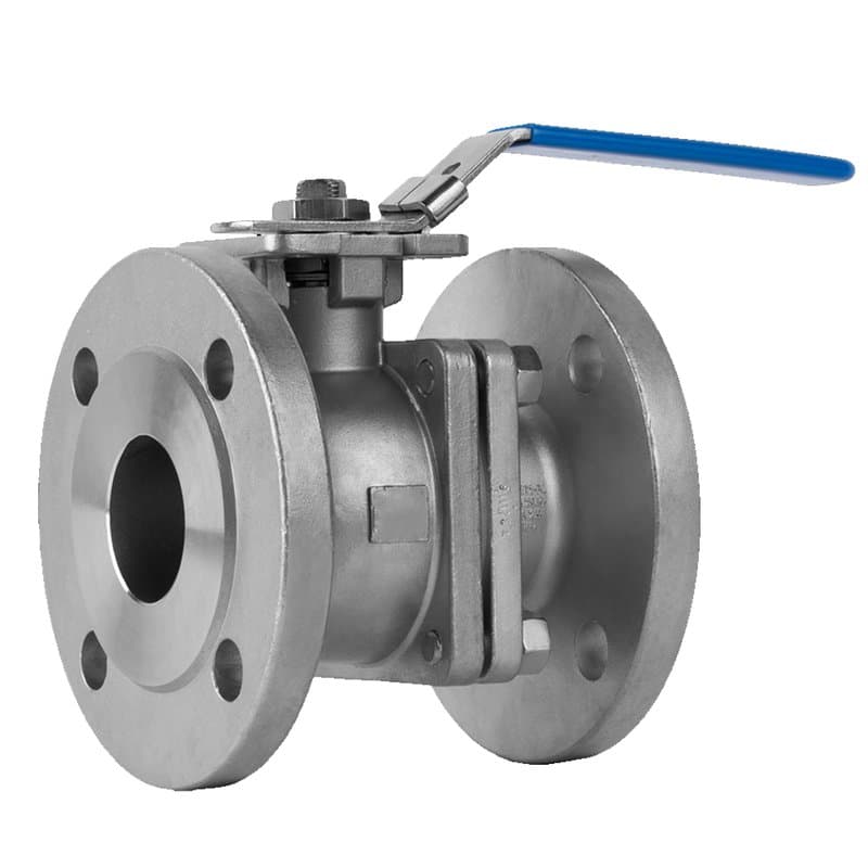 Кран шаровой АДЛ BV18 Ду20 Ру40 c ISO-фланцем, полнопроходной, из нержавеющей стали, с рукояткой