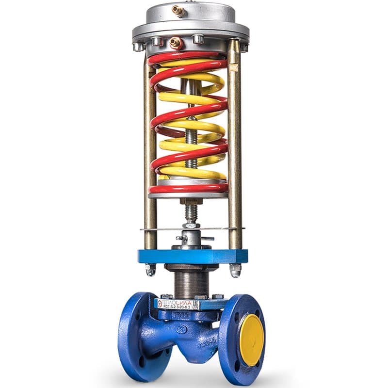 Регулятор давления перепуска Теплосила RDT-B Ду15 Ру16 фланцевый, корпус - чугун, диапазон регулировки Рп0.9-10, пропускная способность Kvs0.63