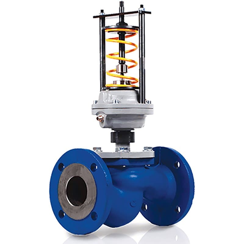Регулятор давления до себя PRB Ду50 Ру16 Kvs10 прямого действия, серый чугун СЧ20, фланцевый, Tmax до 150°С, диапазон настройки 2 (1 - 4 кгс/см2)