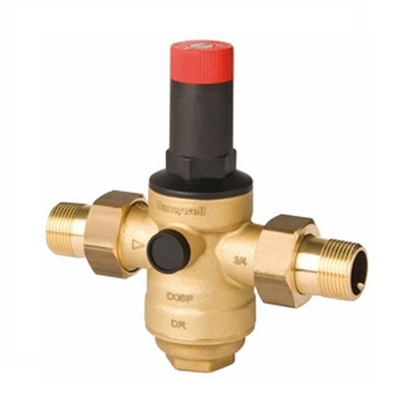 Регулятор давления Honeywell D06FH 2″ Ду50 Ру25 наружная резьба/американка, латунный, мембранный, с выходом под манометр, Рн = 1,5 - 12 бар (D06FH - 2B)