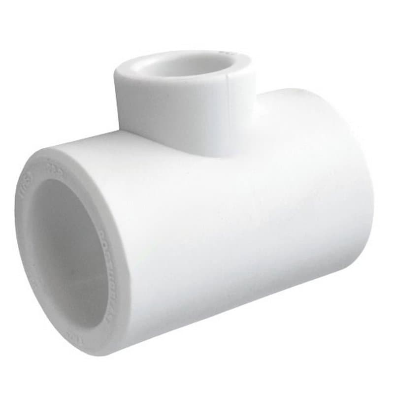 Тройник полипропиленовый PP-R переходной РосТурПласт Дн63х25х63 Ру25 под приварку белый