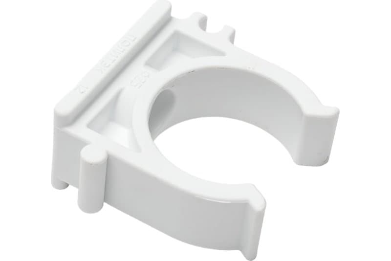 Крепление одинарное Политэк Дн25 под приварку, корпус - полипропилен