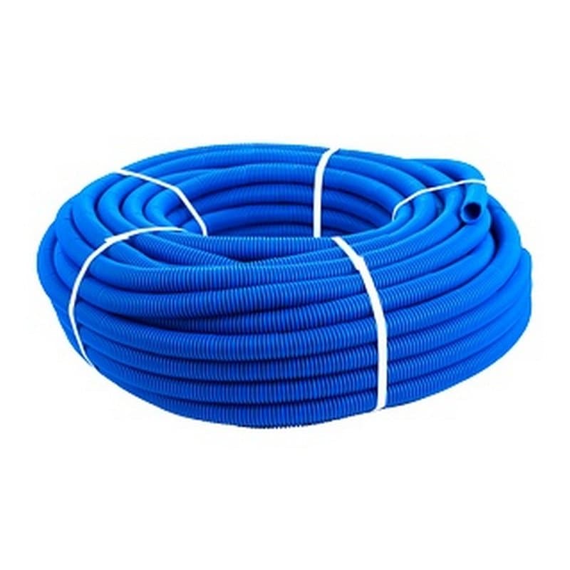 Кожух полиэтиленовый Uponor Teck Ду35/29 Ру10 синий, бухта 50 м, гофрированный, защитный для трубы PE-X Дн25