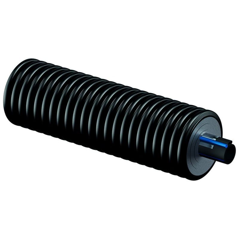 Труба из полиэтилена Uponor Ecoflex Supra Plus Ду50х4,6/140 Ру16 с греющим кабелем 10Вт/м, бухта 145 м