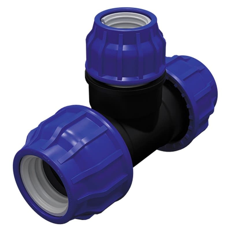 Тройник TEBO Дн50x40x50 Ру16 компрессионный, переходной, материал корпуса - ПНД