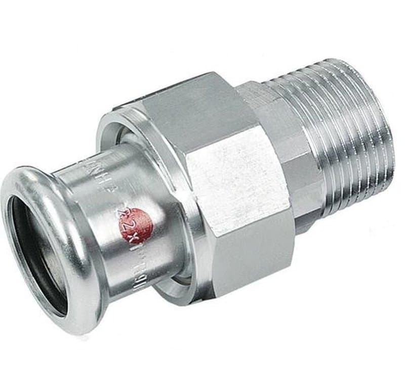 Сгон Sanha 24333G Ду42x1 1/2″ Py16 ВПр-НР, пресс-фитинг, корпус - сталь оцинкованная с плоским уплотнением