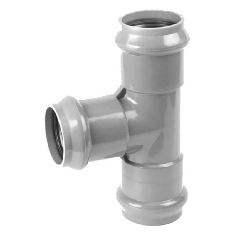 Тройник Хемкор Дн160х160 Ру10 90° напорный, с раструбом, НПВХ SDR26