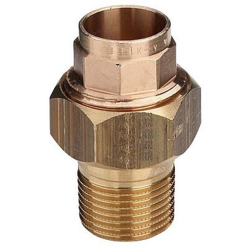 Соединитель Viega 94331G Дн35х1 1/4″ Ру25 разъёмный, с плоской прокладкой, соединение пайка/резьба