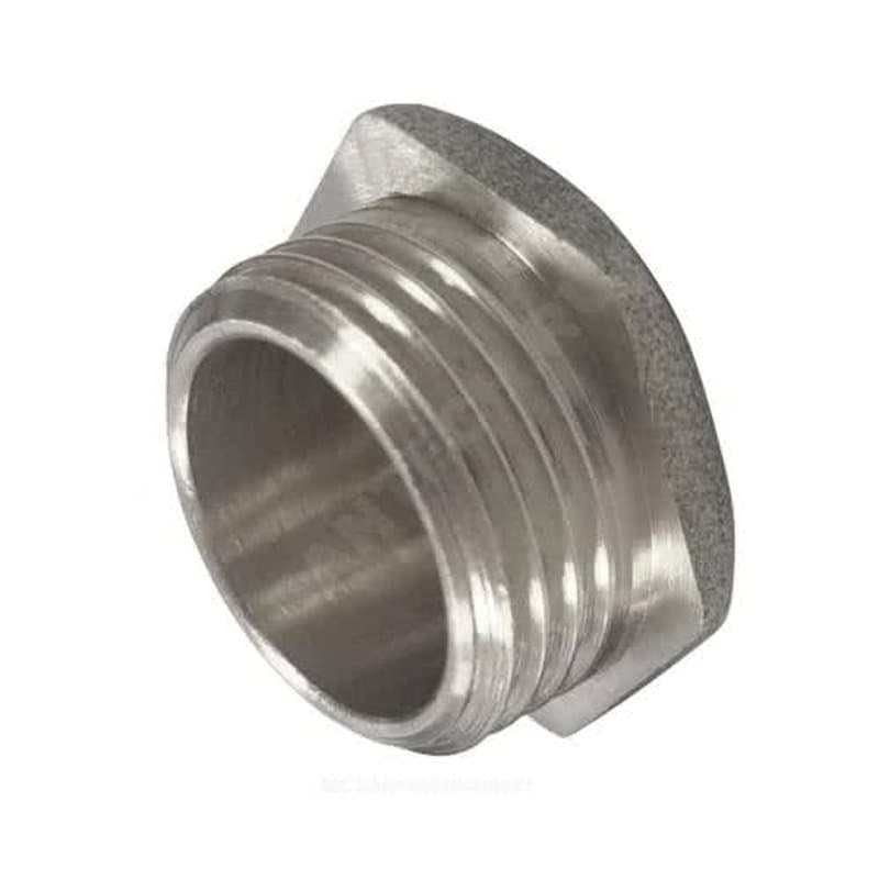 Заглушка латунная VALFEX VF.583.N.034 3/4″ Ду20 Ру40 никелированная, присоединение наружная резьба