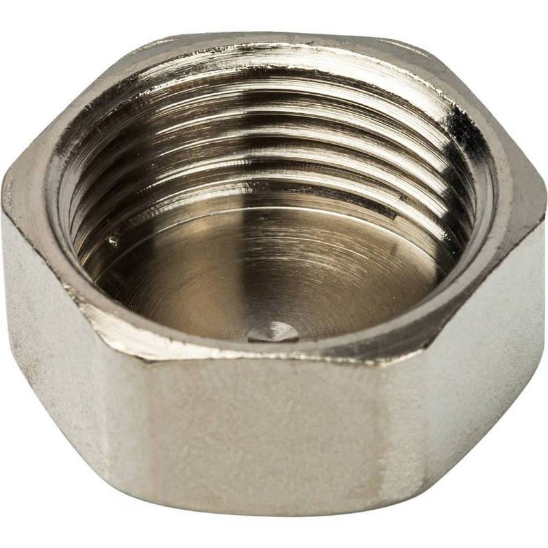 Заглушка STOUT SFT-0027 1 1/4″ Ду32 Ру16, корпус - латунь никелированная, внутренняя резьба