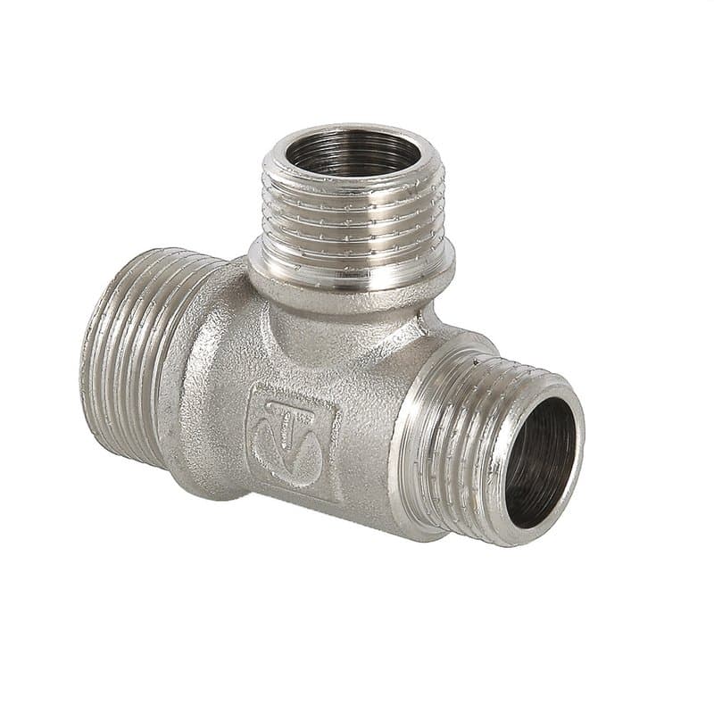 Тройник Valtec VTr.131.RN.050404 3/4″x1/2″x1/2″ Ду20x15x15 Ру40 НР-НР-НР, латунный