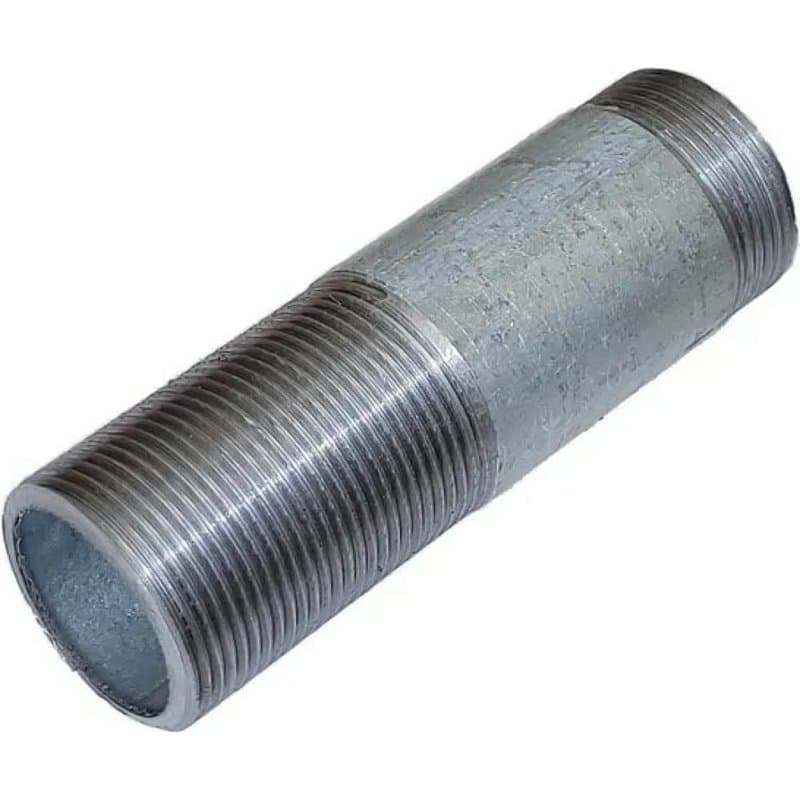 Сгон АС 1/2″ Ду15 Ру16 длина=110 мм, стальной оцинкованный по ГОСТ 8965-75, без комплекта