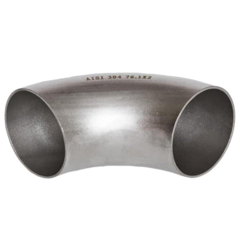Отвод стальной Китай Дн48.3x3 (Ду40) 90° под приварку, нержавеющая сталь AISI316
