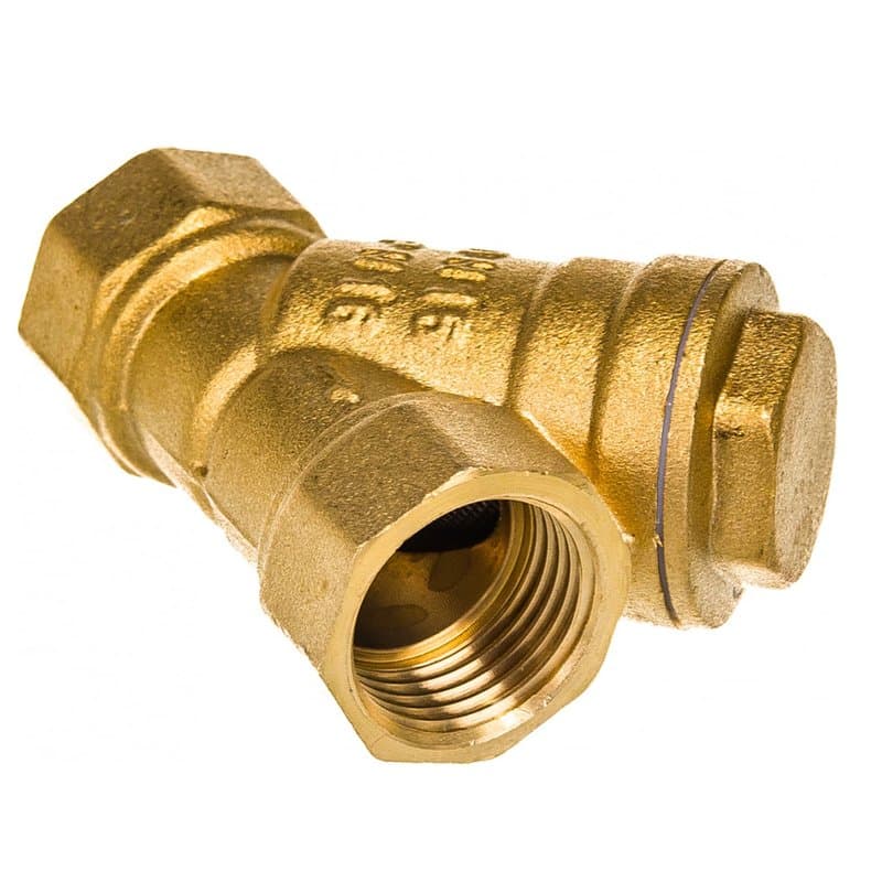 Фильтр-грязевик сетчатый Unipump G3/4″ Ду20 Ру16 Y-образный, латунный, внутренняя резьба