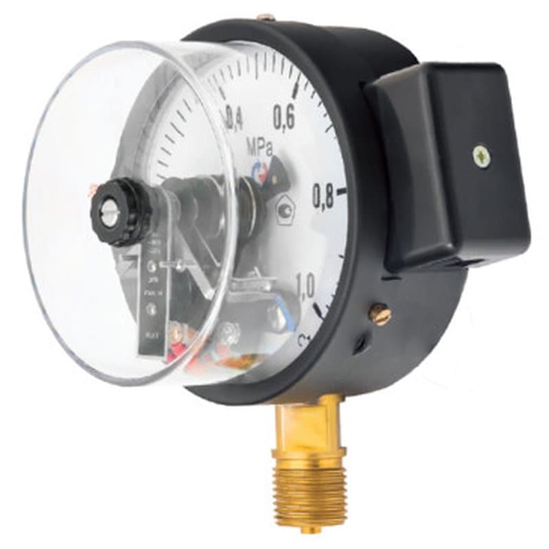 Манометр Росма ТМ-510Р.01 (0-0,16MПa) G1/2 1.5, общетехнический 100мм, тип ТМ-510Р, радиальное присоединение, с электроконтактной приставкой тип I, резьба G1/2, класс точности 1.5