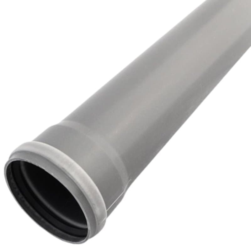 Труба внутренняя канализационная PP-H РосТурПласт Дн75х1.9 длина 0.5 м, с раструбом, безнапорная, серая