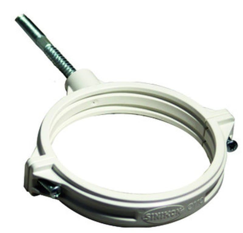 Хомут Sinikon Комфорт Плюс Дн50 белый со шпилькой и дюбелем