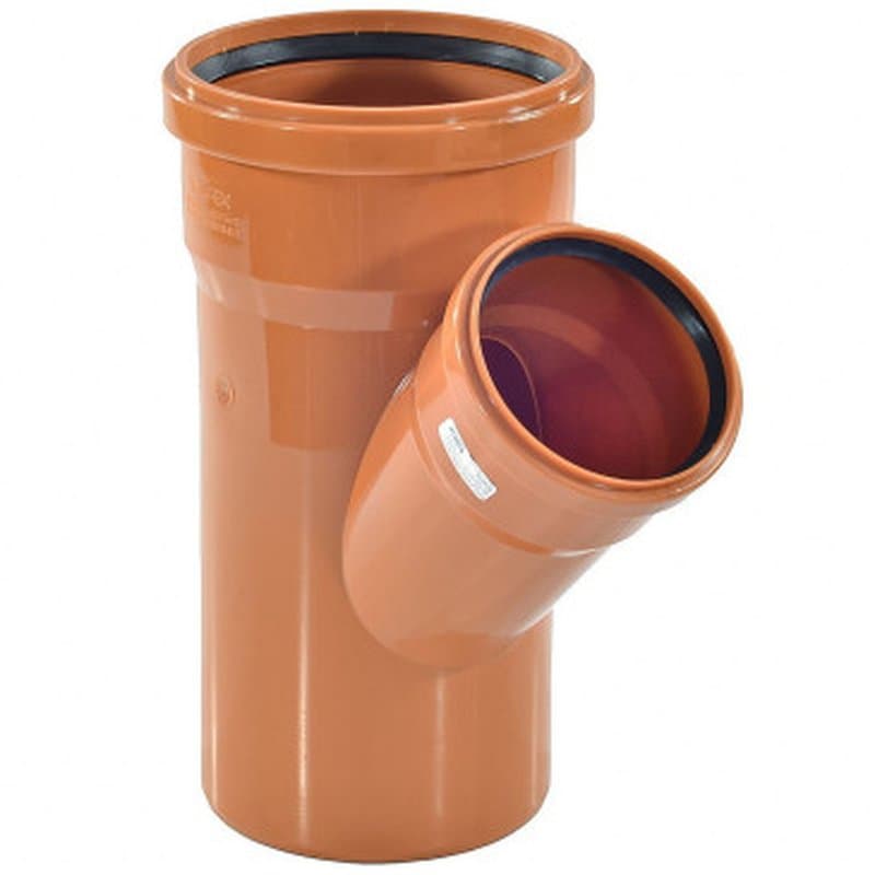 Тройник VALFEX PP-B Дн160х110 87° переходной для наружной канализации