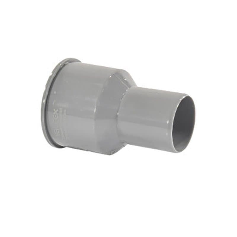 Переход на чугун VALFEX Дн110x124 для внутренней канализации полипропиленовый без манжеты серый