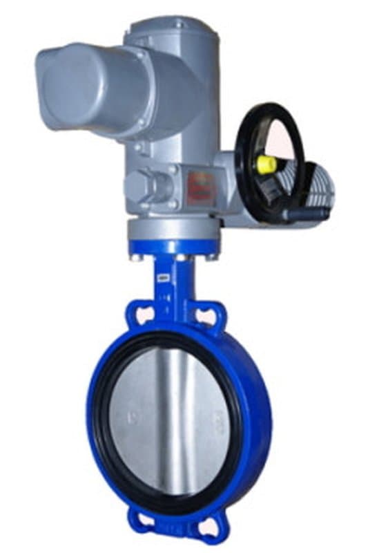 Затвор межфланцевый Jafar 4497 Ду400 Ру10 с э/приводом AUMA SA16.2