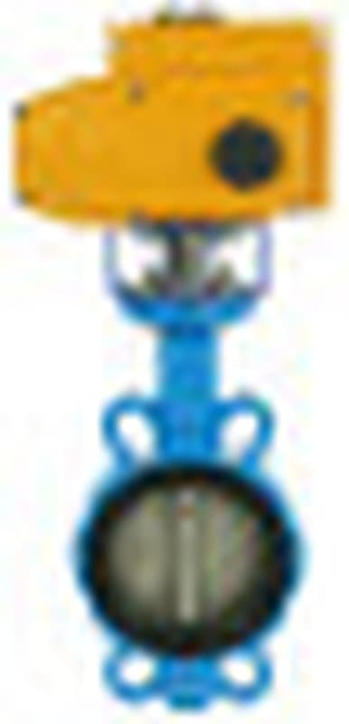 Затвор дисковый поворотный WBV1413E-2W-Fb Ду125 Ру16, корпус - чугун GGG50, диск - чугун GGG40, уплотнение - EPDM, с электроприводом 010 220В